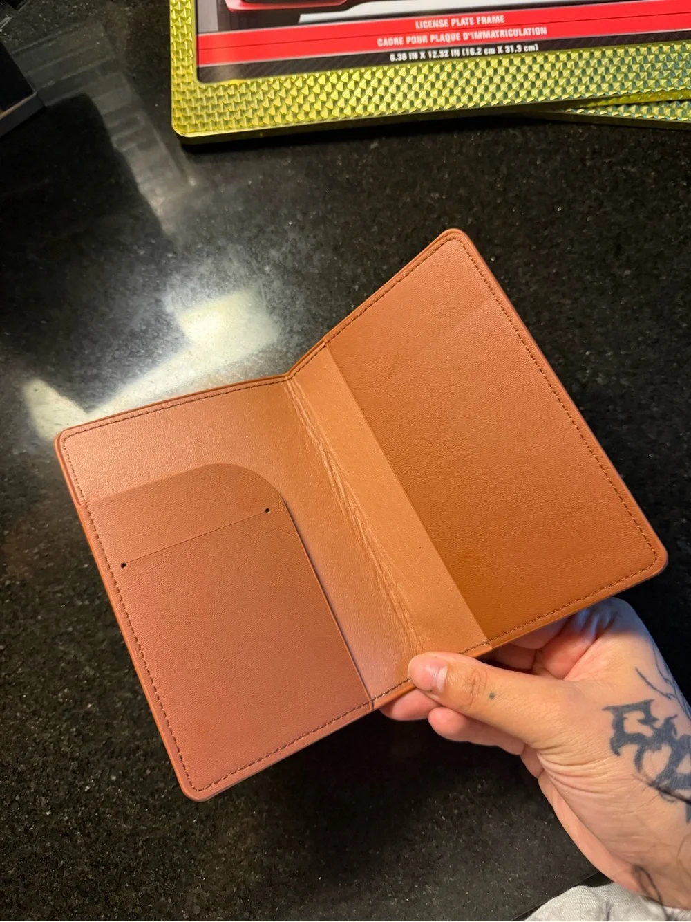 Leather Passport Holder - Tan Passport Cover